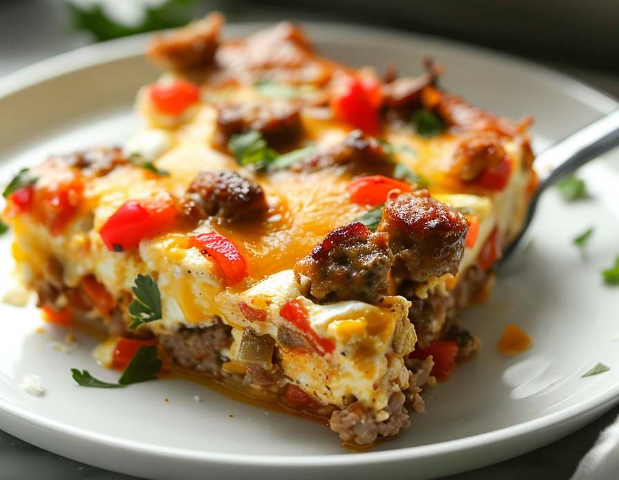 sausage and pepper breakfast casserole