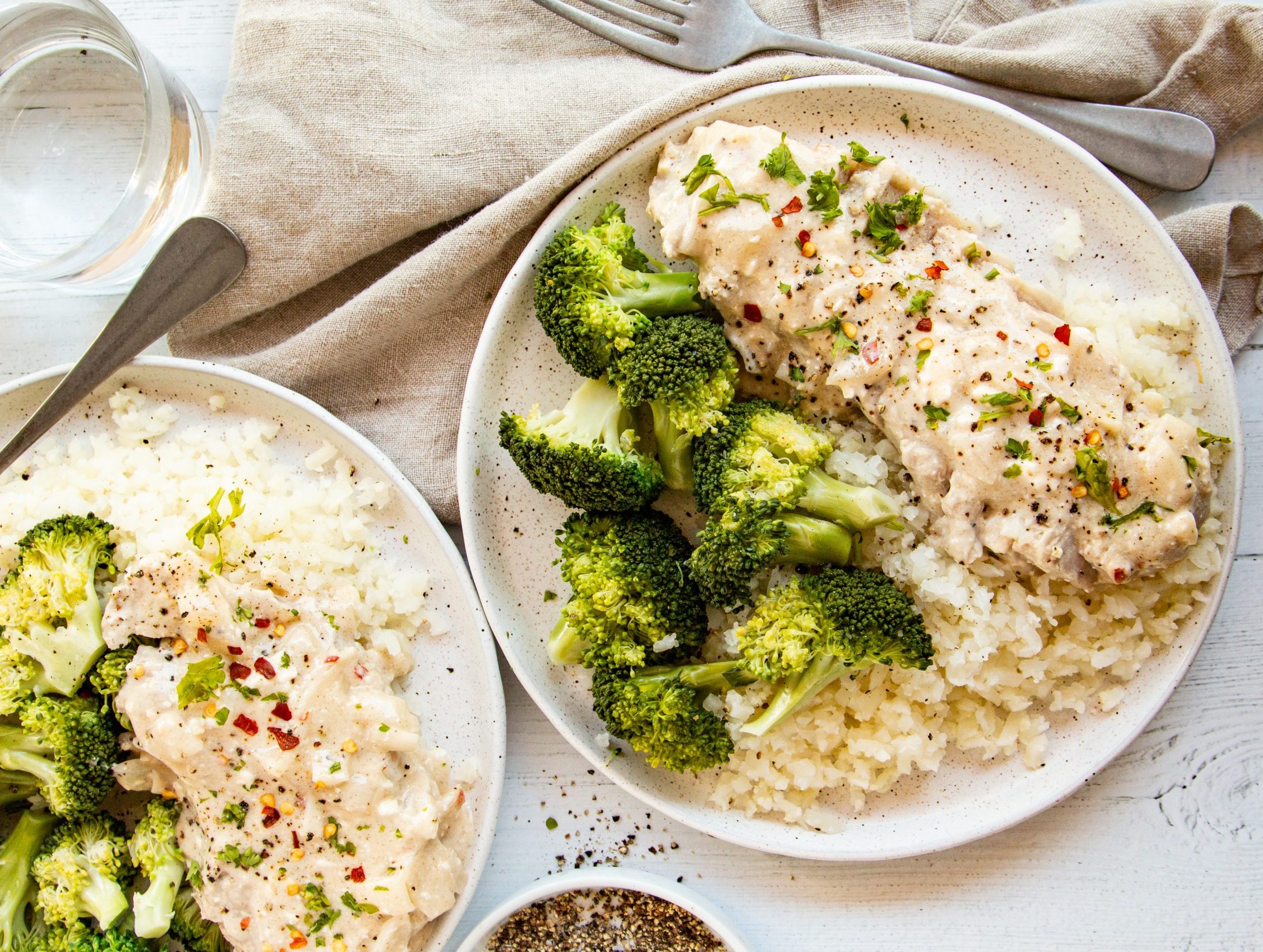 creamy garlic pork chops